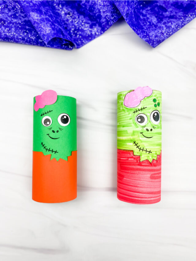 Zombie Toilet Paper Roll Craft For Kids [Free Template] Story