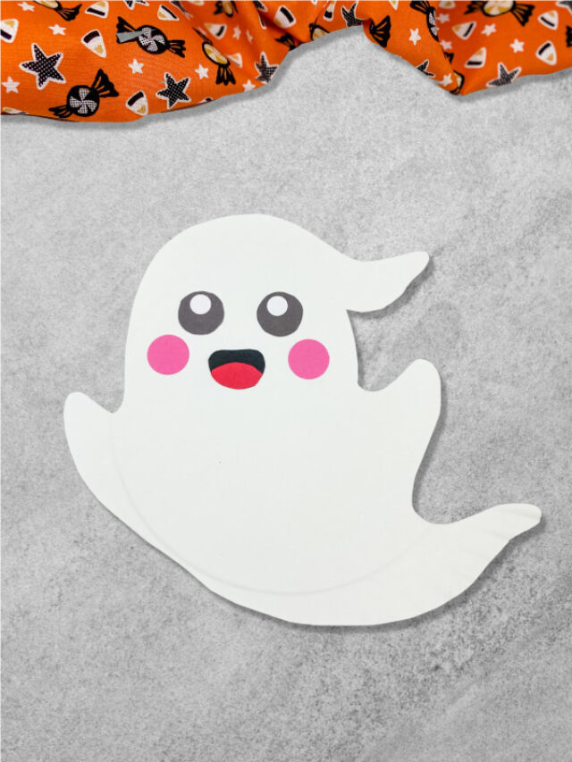 Paper Plate Ghost Craft For Kids [Free Template] Story
