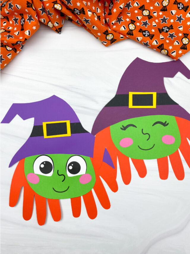 Handprint Witch Craft For Kids [Free Template] Story