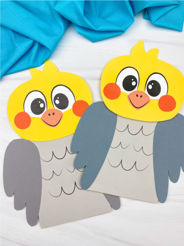 Bird Paper Bag Puppet Craft For Kids [Free Template] Story