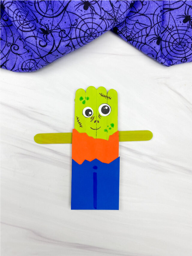 Zombie Popsicle Stick Craft [Free Template] Story
