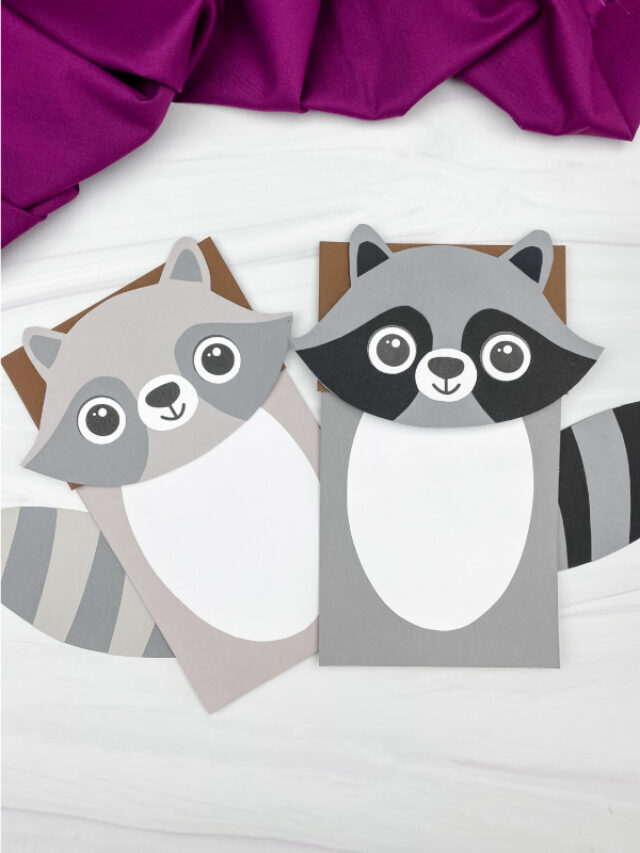 Raccoon Paper Bag Puppet Craft [Free Template] Story