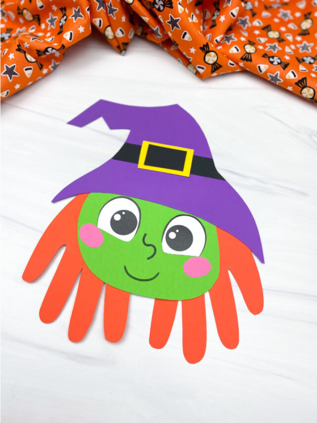 Handprint Witch Craft For Kids [Free Template] Story