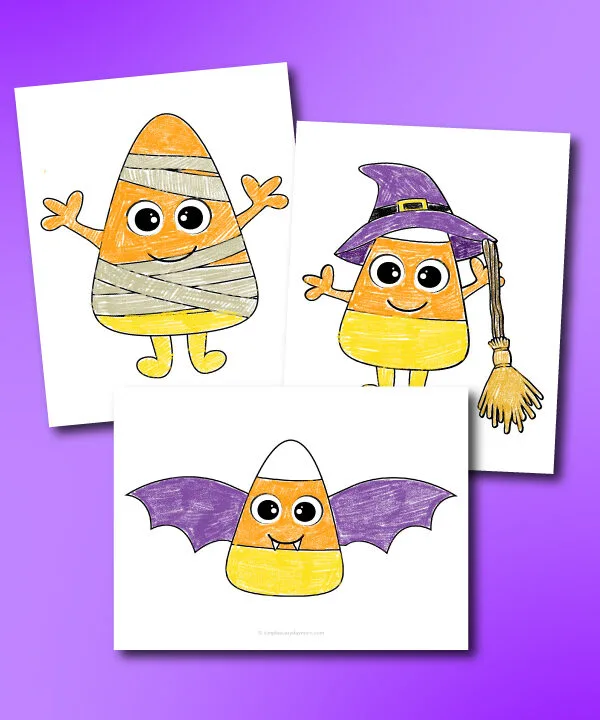candy corn coloring pages mockup