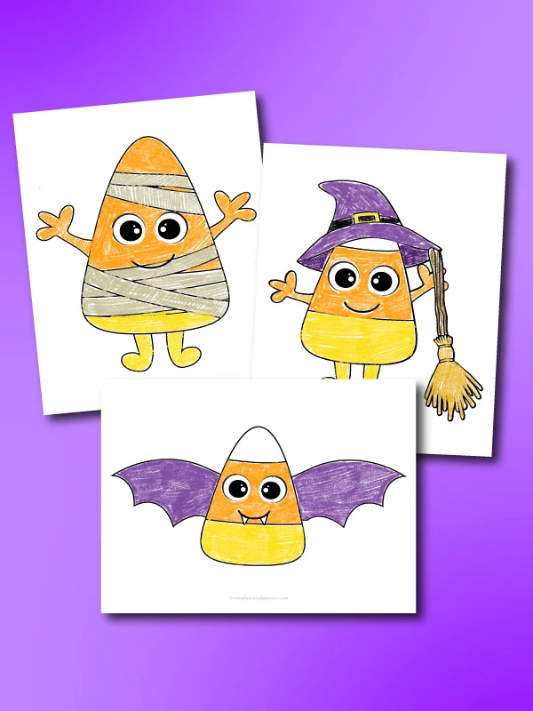 candy corn coloring pages mockup