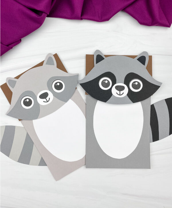 2 paper bag raccoon crafts