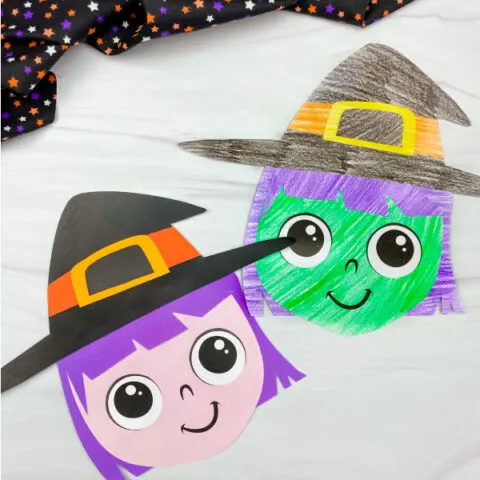 2 witch cut and paste crafts