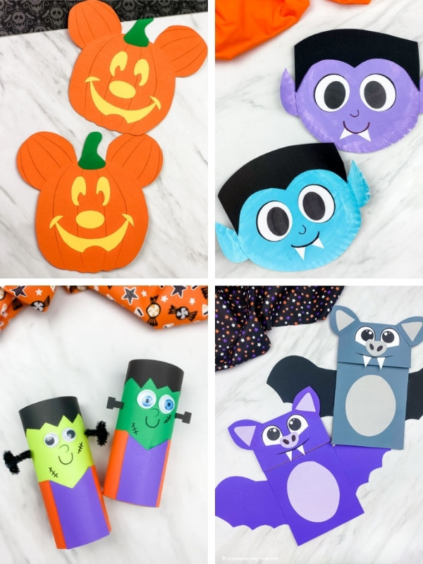 Halloween kids' craft image collage