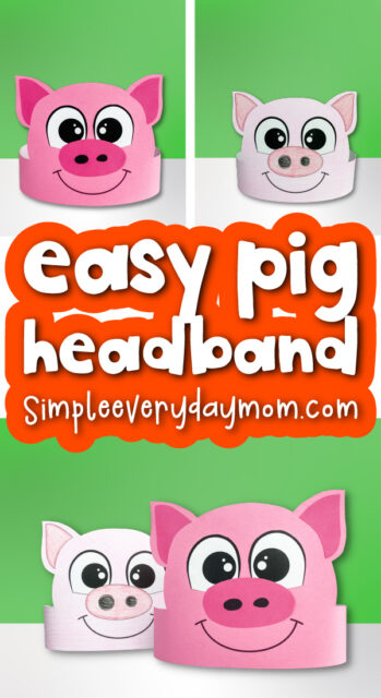 Pig Headband Craft For Kids [Free Template]