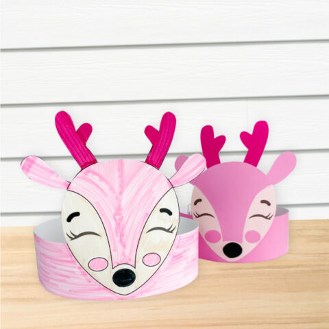 Pink Reindeer Headband Craft