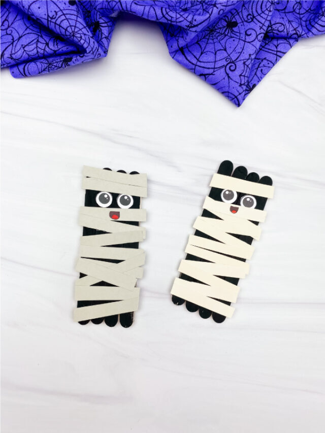 Mummy Popsicle Stick Craft For Kids [Free Template] Story