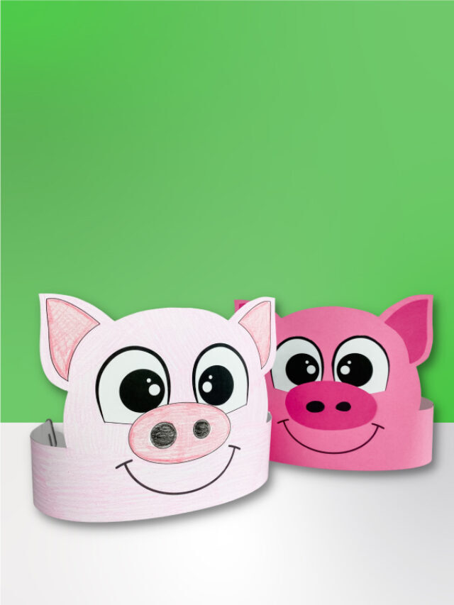 Pig Headband Craft For Kids [Free Template] Story