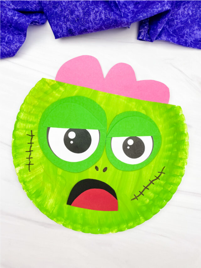 Zombie Paper Plate Craft For Kids [Free Template] Story