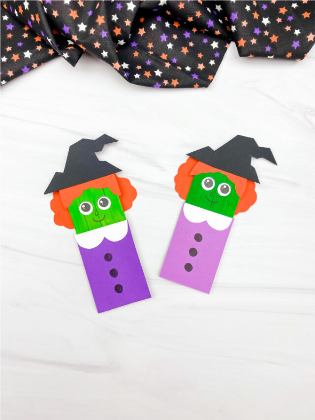 Witch Popsicle Stick Craft For Kids [Free Template] Story