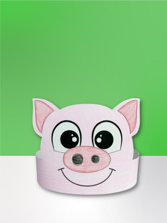 Pig Headband Craft For Kids [Free Template]
