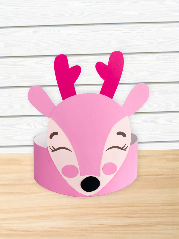 pink reindeer headband