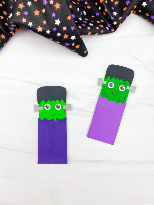 2 Frankenstein popsicle stick crafts