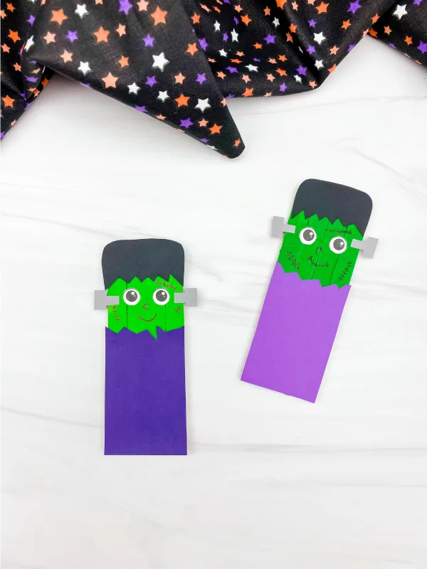 2 Frankenstein popsicle stick crafts