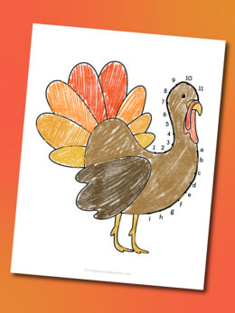 Turkey Connect The Dots Printables [Freebie]
