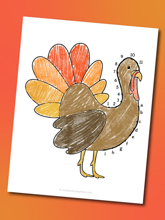 Turkey Connect The Dots Printables [Freebie]