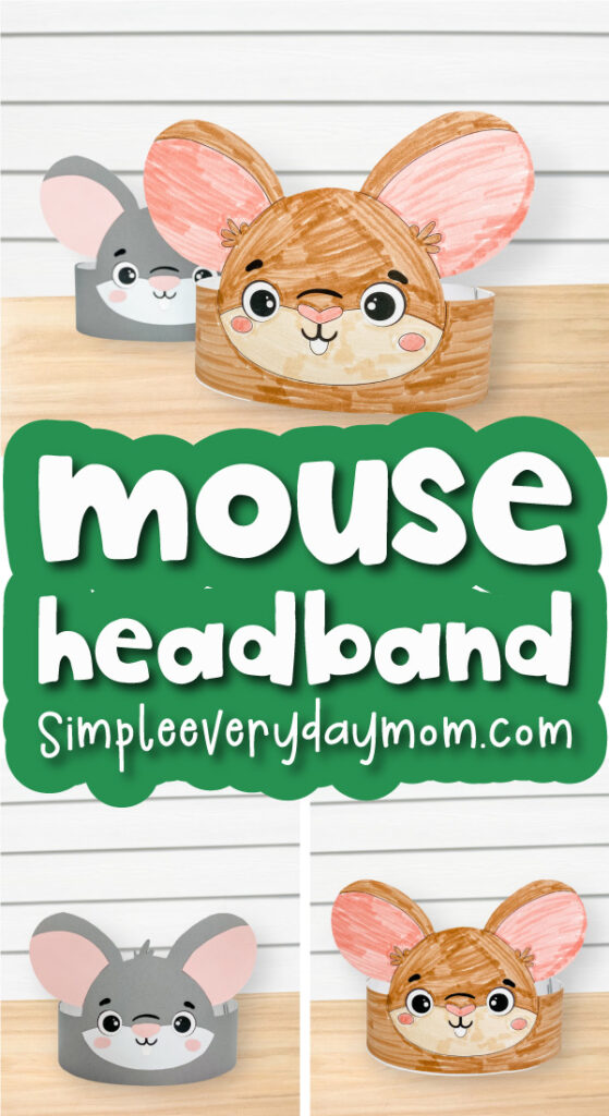 mouse headband craft image collage with the words mouse headband 