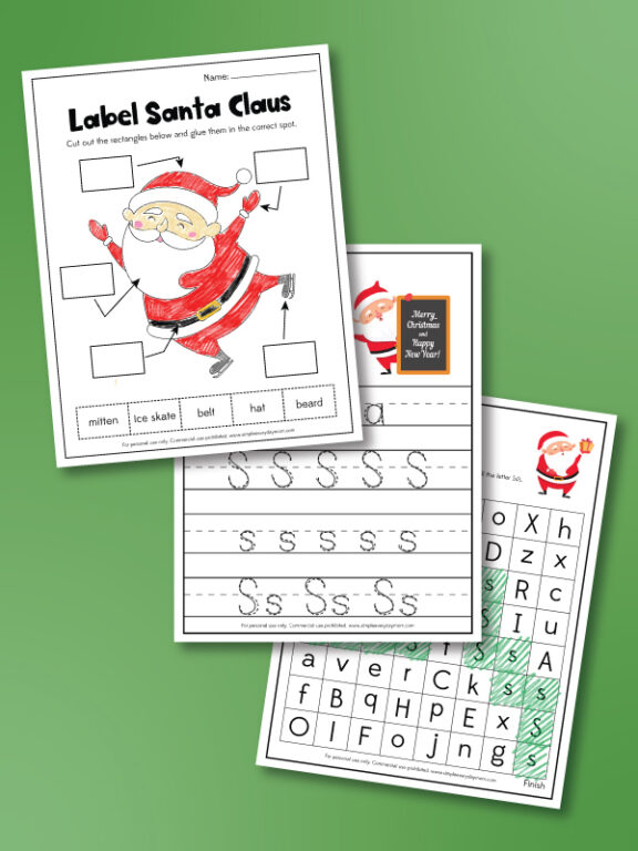 Free Printable Santa Worksheets For Kids