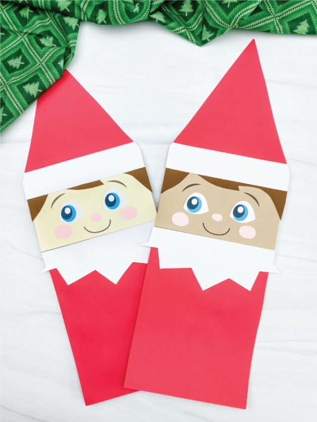 Elf On The Shelf Paper Bag Puppet [Free Template] Story