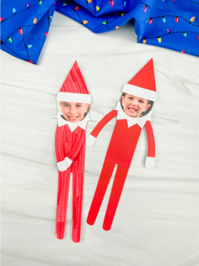 Elf On The Shelf Photo Craft For Kids [Free Template] Story