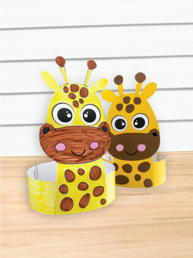Giraffe Headband Craft For Kids [Free Template] Story