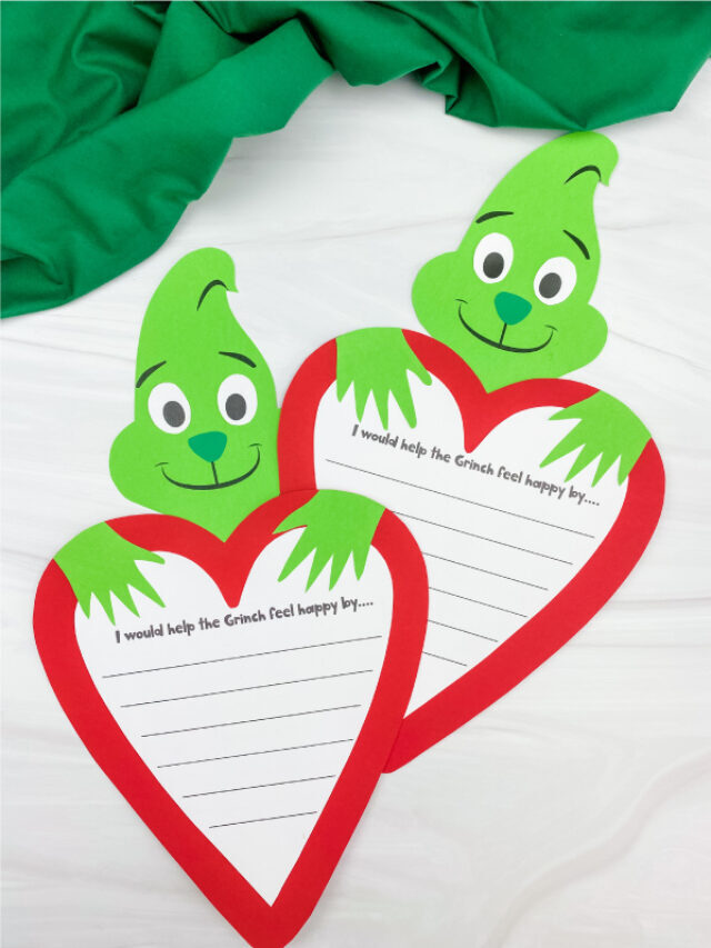 Grinch Craftivity For Kids [Free Template] Story
