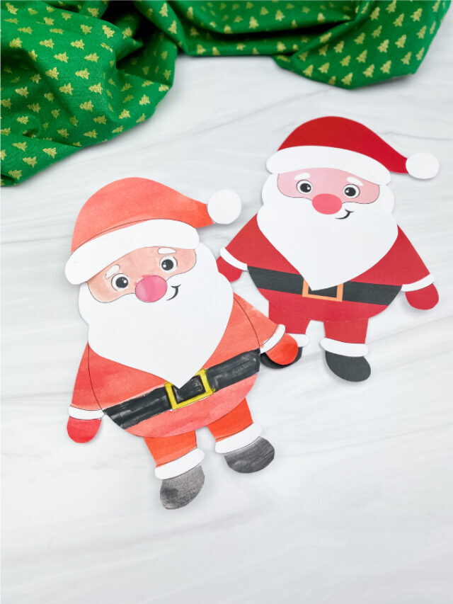 Printable Santa Craft For Kids [Free Template] Story