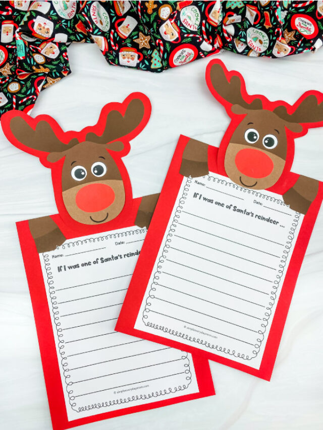 Reindeer Craftivity For Kids [Free Template] Story