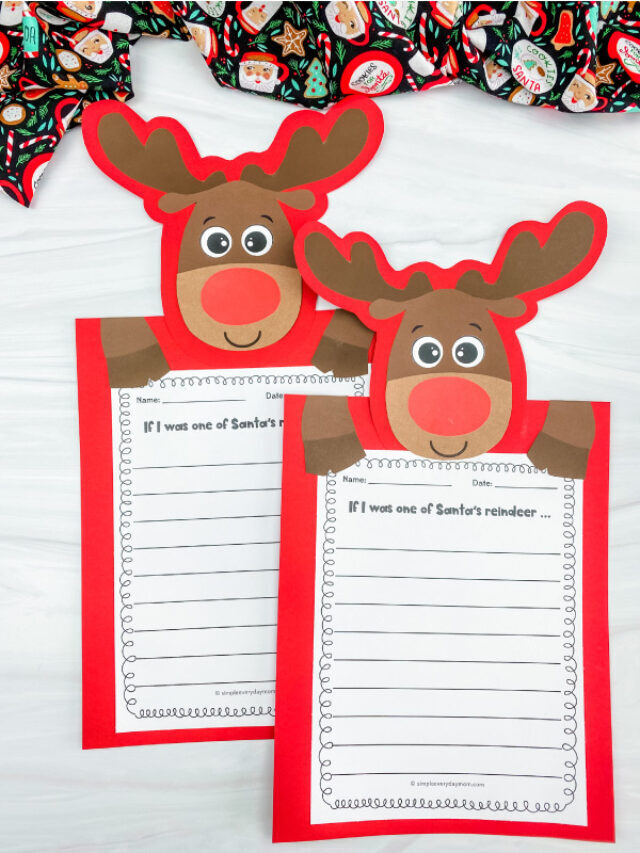 Reindeer Craftivity For Kids [Free Template] Story