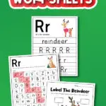 reindeer worksheets with the words free printable reindeer worksheets