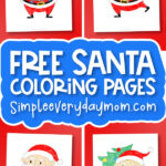 santa coloring pages with the words free Santa coloring pages