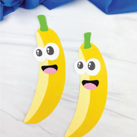 2 paper banana crafts for kids