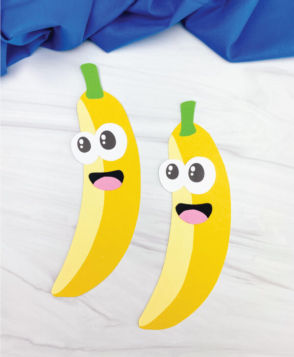 2 paper banana crafts for kids