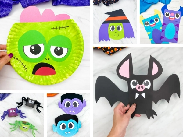 Halloween crafts for kids image collage