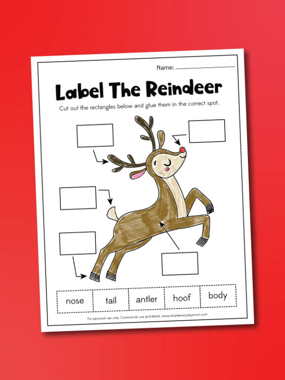 Reindeer Worksheets For Kids [Free Printables]