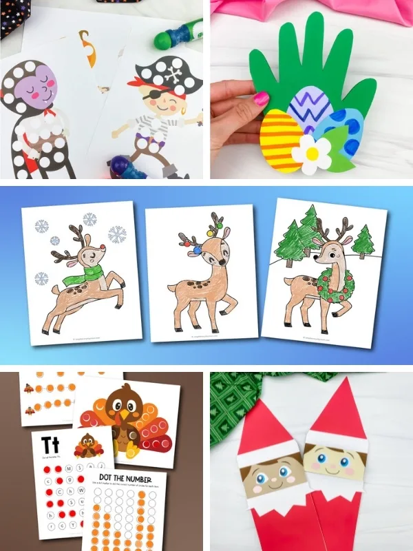 printable holiday activities image collage
