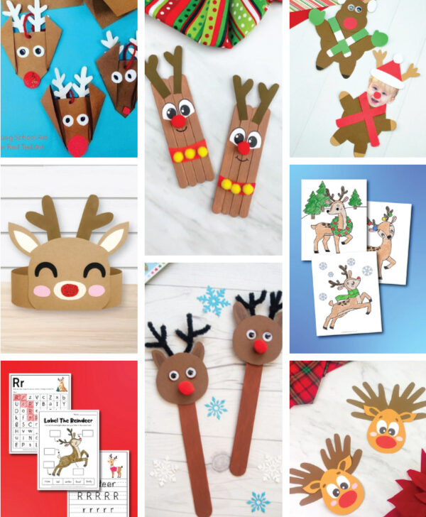 reindeer activities for kids image collage