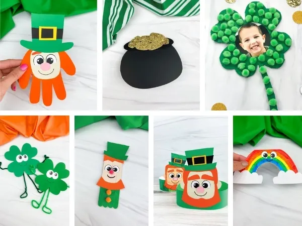 St. Patrick's Day crafts for kids image collage
