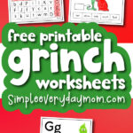 grinch worksheets for kids with the words free printable grinch worksheets
