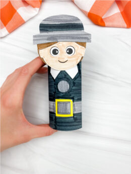 Toilet Paper Roll Pilgrim Craft For Kids [Free Template]
