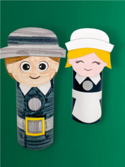Toilet Paper Roll Pilgrim Craft For Kids [Free Template]