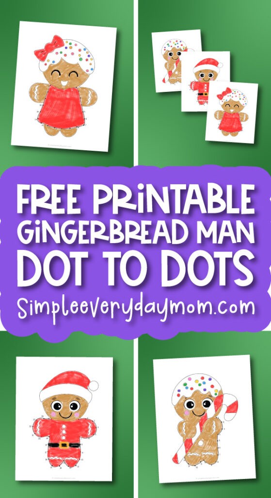 gingerbread man dot to dot printables with the words free printable gingerbread man dot to dots