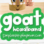 goat headband craft image collage with the words goat headband