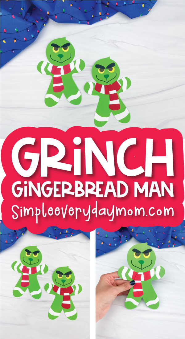 Grinch Gingerbread Man Craft For Kids [Free Template]