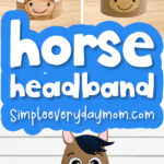 horse headband craft image collage with the words horse headband