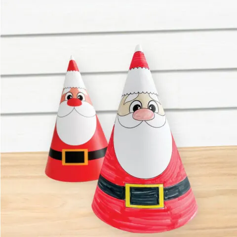 2 Santa cone crafts
